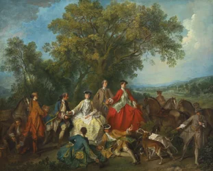 Picknick nach der Jagd, ca. 1735-40